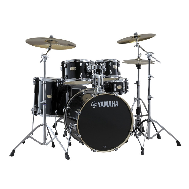 Yamaha Stage Custom Drum Kit + Paiste Drumtek Value Package - Raven Black