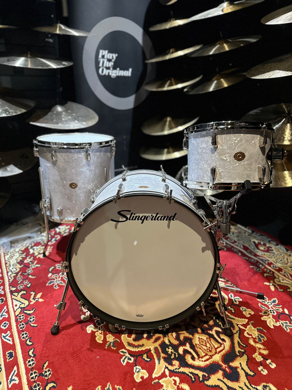 Slingerand Radio King - White Marine Pearl (22", 13", 16") Drum Kit Shell Set