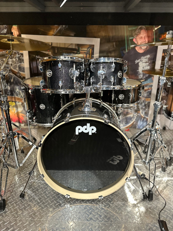 PDP Mainstage Complete Drum Kit Package -  Black Sparkle