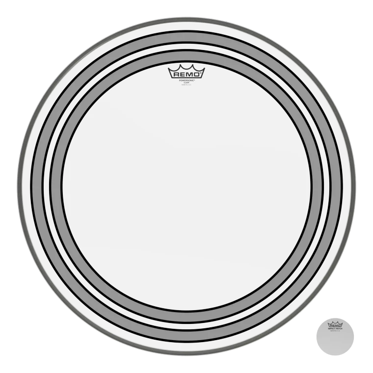 Remo Powersonic Clear Bass Drumhead, 24"