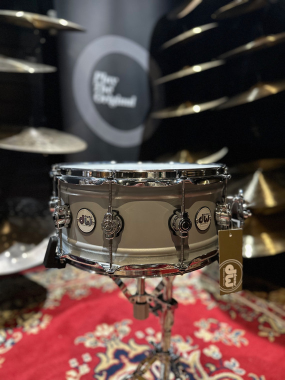 DW Design Series 14" x 6.5" Matte Aluminium Snare Drum