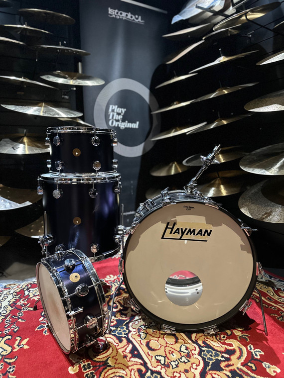 Vintage 1969 - 1973 Hayman Vibrasonic 'Big Sound' Outfit (22", 13", 16" + 14" Snare) in Midnight Blue