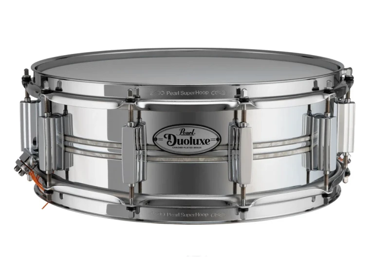 Pearl Duoluxe 14" x 5" Dual Beaded Chrome-over-Brass Snare Drum w/ Inlay