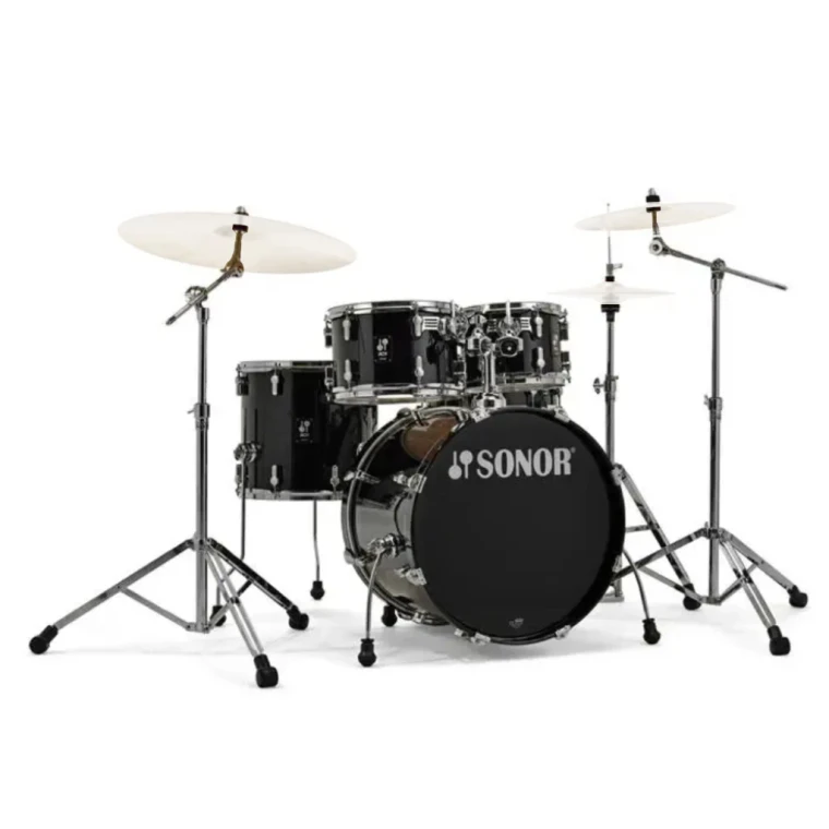 Sonor AQ1 Series Drum Kit Shell Set - Piano Black (22", 10", 12", 16" + 14" x 6" SNR)