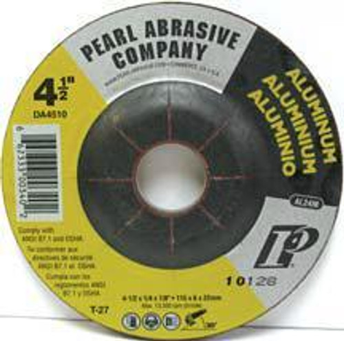 Pearl Abrasive T-27 D. A. Series Aluminum Depressed Center Grinding Wheel AL24M Grit 25ct Case 5 x 1/4 x 7/8 DA5010