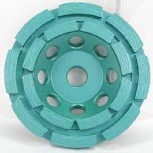 Pearl Abrasive P4 Cup Wheel for Concrete and Masonry 5 x 5/8-11 Double Row DC5CDH