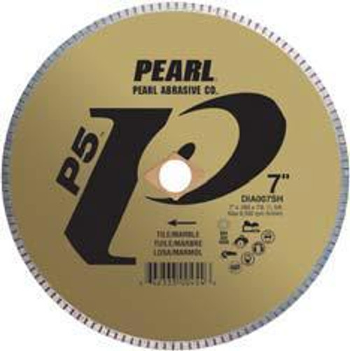 Pearl Abrasive P5 Diamond Blade for Tile and Marble 4 x .040 x 20mm- 5/8 Adapter DIA004SH