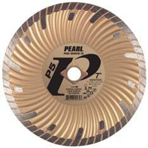 Pearl Abrasive P5 Waved Core Diamond Turbo Blade 5 x .080 x 7/8- 5/8 Adapter DIA05SDG