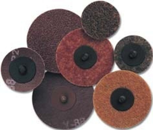 Pearl Abrasive Surface Preparation Aluminum Oxide Scotch-Brite Quickmount Mini-Conditioning Discs Laminated Cloth 50ct Box A24 Grit 2 inches CD2024Q