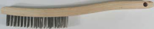 Pearl Abrasive 3 x 19 Carbon Steel Curved Handle Wire Scratch Brush 12ct Box SCB319