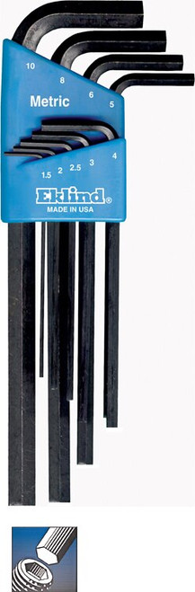 Ecklind 9 pc Long Series Hex-L Key Set with Holder 1.5MM-10MM 10609 Ecklind 9 pc Long Series Hex-L Key Set with Holder 1.5MM-10MM 10609