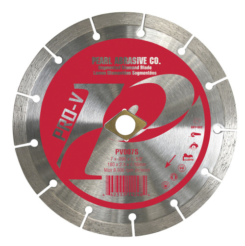 Pearl Abrasive P2 Pro-V Segmented Diamond Blade 7 x .090 x 7/8 (DIA), 5/8 arbor PV007S