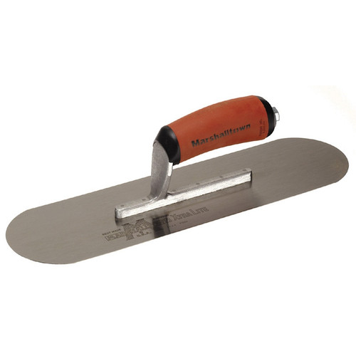 Marshalltown 14 x 4" High Carbon Steel Pool Trowel w/Curved DuraSoft® Handle 13113