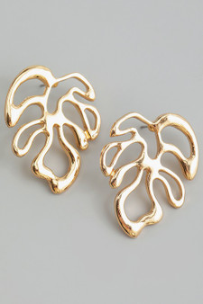 Drippy Monstera Cutout Drop Earrings