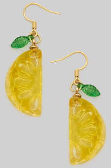 Juicy Acrylic Lemon Drop Earrings