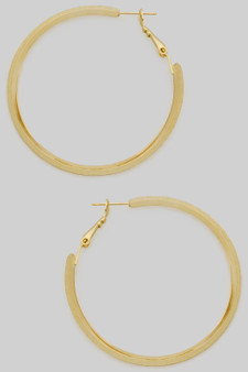 Diamond Cut Brass Hoops