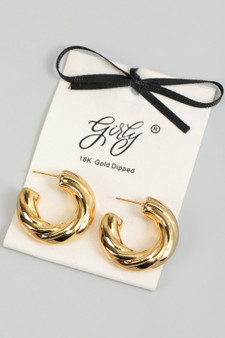 18K Gold Dipped Chunky Twist Hoops
