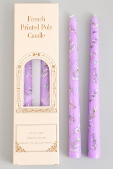 French Floral Printed Pole Candle
