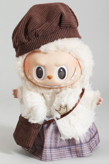 Four Piece Fur Vest Labubu Outfit Only