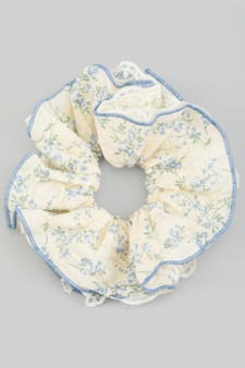 Large Country Flower Hair Scrunchie