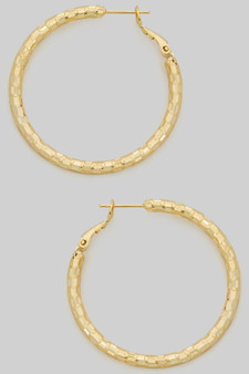 Pressed Textured Hoops