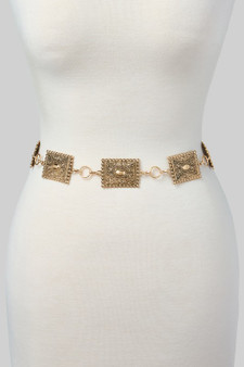 Filigree Rectangle Link Chain Belt