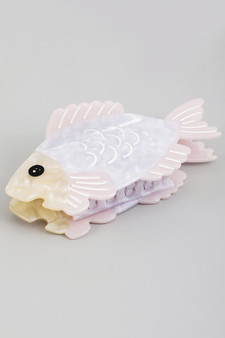 Marbled Acrylic Pastel Fish Hair Clip
