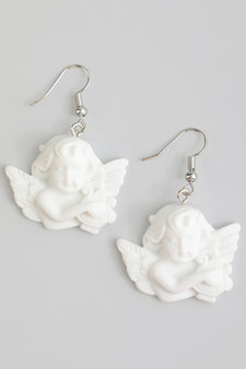 Harp Cherub Drop Earrings