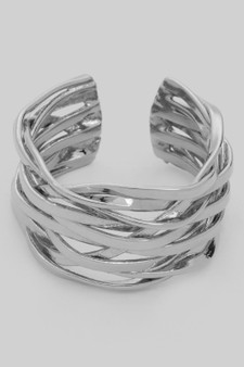 Braided Brass Bar Ring