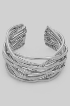 Intertwined Brass Bar Ring