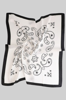 Lovely Silky Paisley Print Square Scarf