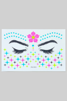 Flower Glitter Face Sticker Tattoo