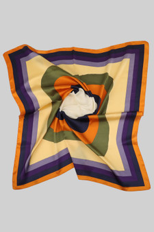 Silky Multi Colored Square Scarf