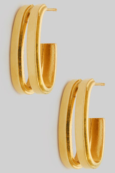 Double Bar Scoop Hoops