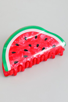 Marbled Acrylic Watermelon Hair Clip
