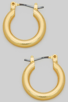 Small Brass Hinge Hoop Earrings
