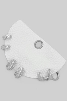 Three Pair Earring Set Textured Heart Hoop