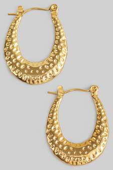 Stainless Steel Hinge Hoops With Pressed Detail