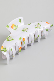 Sturdy Lemon Print Hair Clip