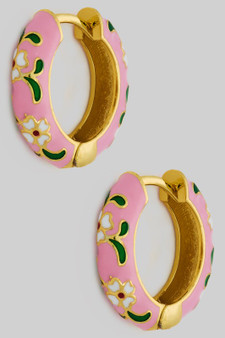 Flower Lacquered Hoops