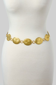 Western Squash Link Chain Belt With Ripples