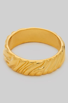 Wavy Pressed Brass Ring