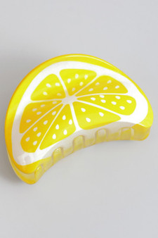 Large Plastic Lemon Hair Clip