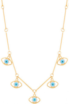 Evil Eye Charm Chain Necklace