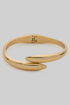 Spring Hinged Pointed End Cuff Bracelet