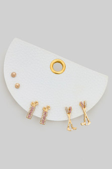 Three Pair Golf Club Stud Set