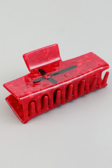 Marbled Acrylic Cross Stone Hair Clip