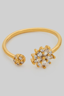Open Ring With Cz Star And Ball