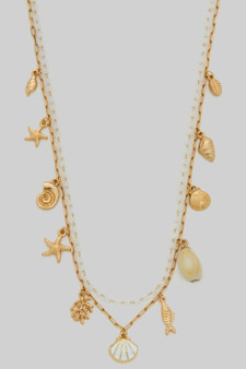 Layered Sea Life Charm Necklace
