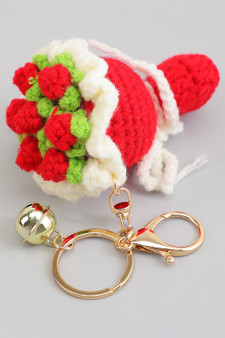 Crochet Flower Bouquet Bag Charm Keychain - #KP26047